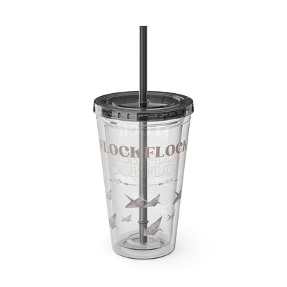 Little Bird Lost Tumbler with Straw, 16oz