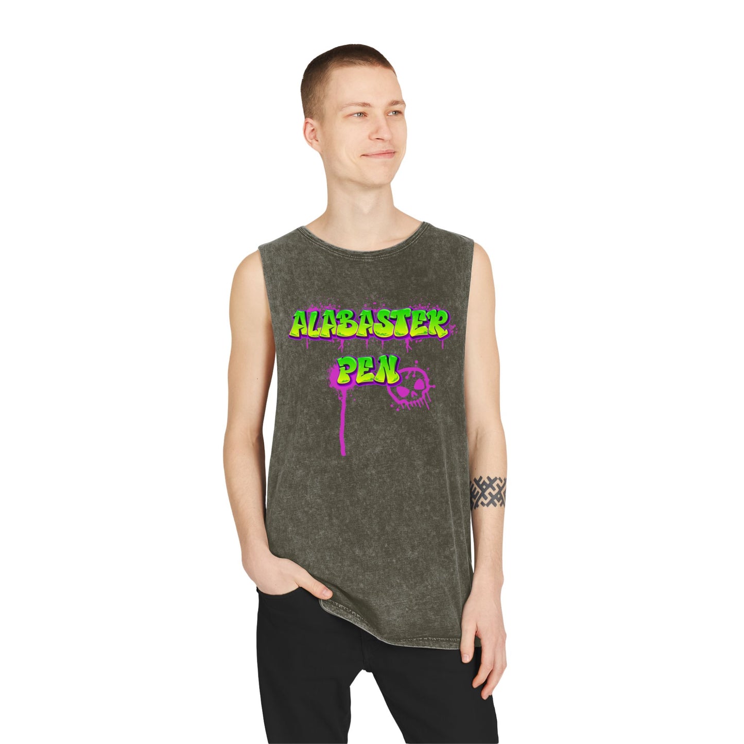 Alabaster Pen Graffiti Tank Top