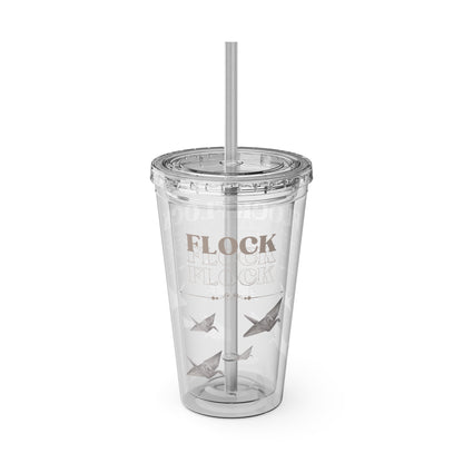 Little Bird Lost Tumbler with Straw, 16oz