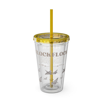 Little Bird Lost Tumbler with Straw, 16oz