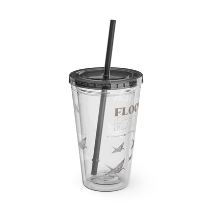 Little Bird Lost Tumbler with Straw, 16oz