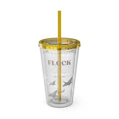 Little Bird Lost Tumbler with Straw, 16oz